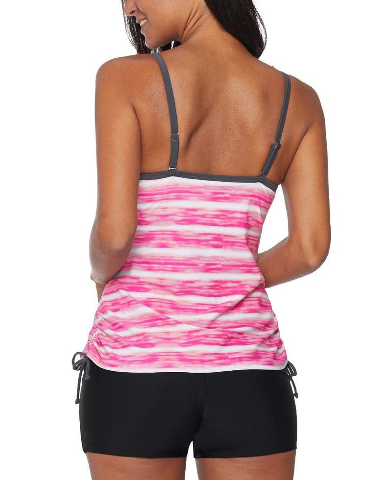 Traje De Baño Tankini Sexy Arcoiris Short Gloriahoon-2