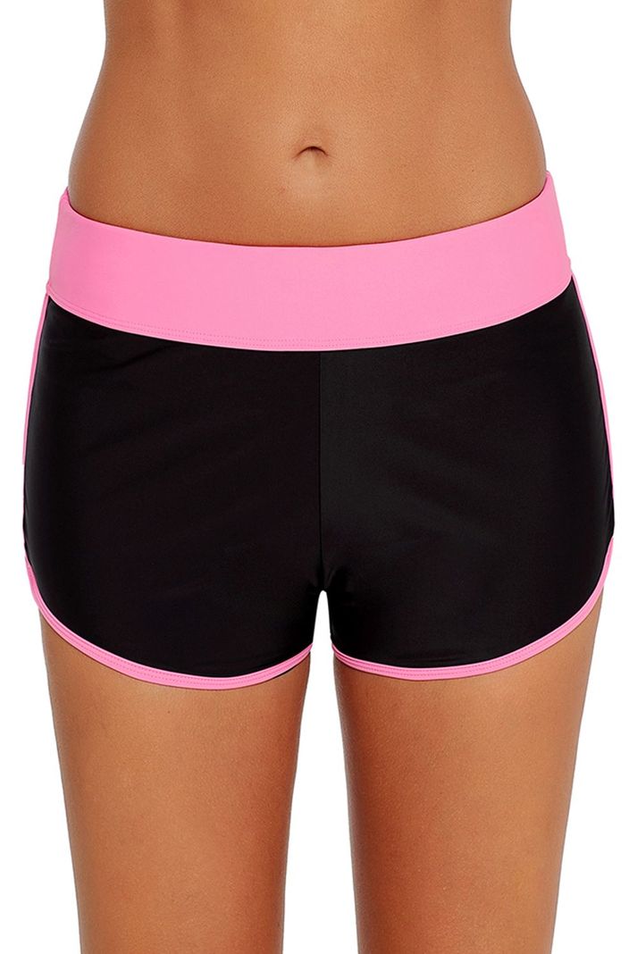 Short De Baño Deportivo Mujer Rosado Gloriahoon-1