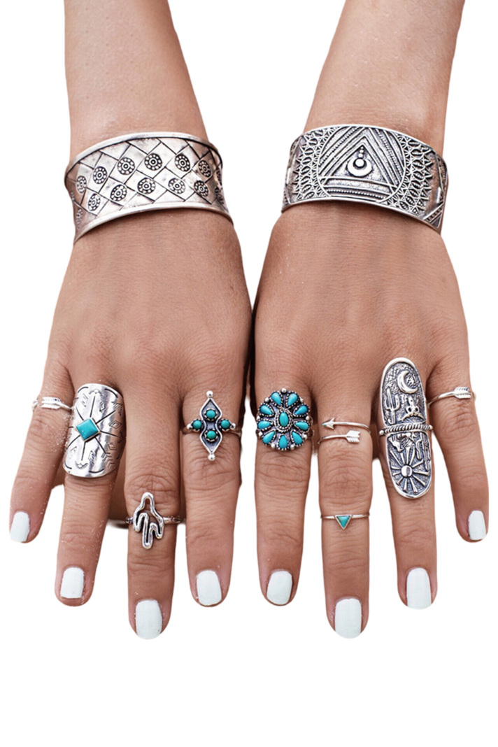Set Anillos Pequeños Boho Chic Niñas Gloriahoon-0