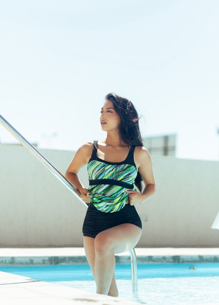 Traje De Baño Top Tankini Sólo Parte De Arriba Gloriahoon -S-3