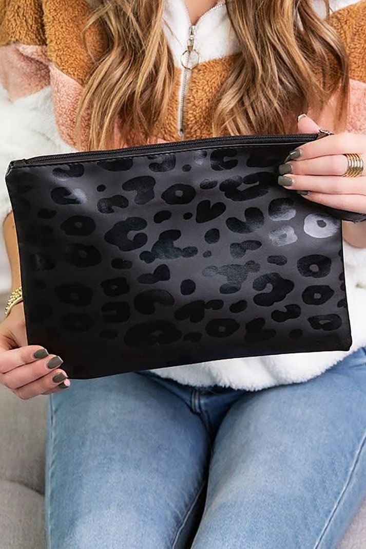 Clutch Cartera De Mano Pu Leopard Gloriahoon-2