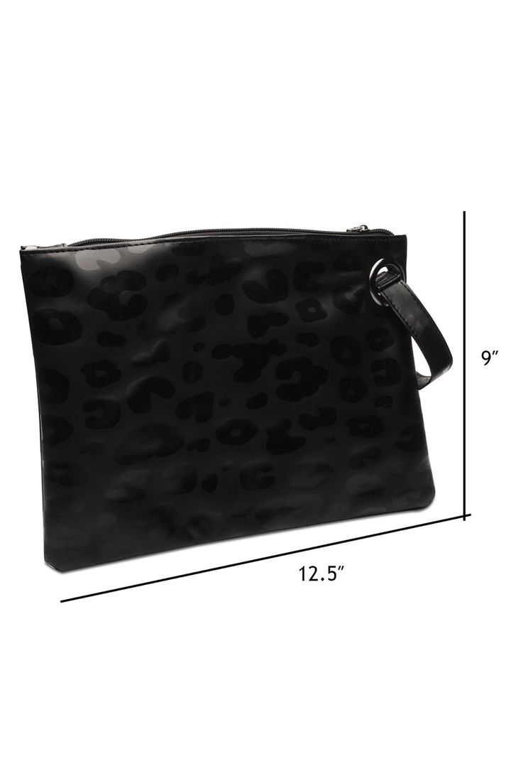 Clutch Cartera De Mano Pu Leopard Gloriahoon-3