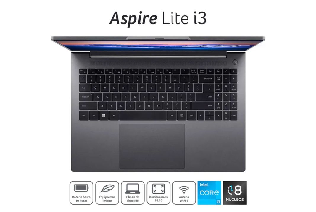 Acer Aspire Lite AL16-31P-36HW-2 / Intel® Core™ i3 8 Núcleos / 8GB RAM / 512GB SSD / 16 Pulgadas WU-3