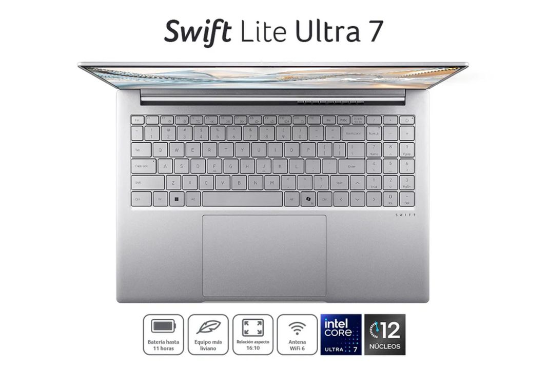 Notebook Acer Swift Lite SFL16-51M-71HH-1 / Intel Core Ultra 7 155U / Disco 1TB SSD / 16 GB -2