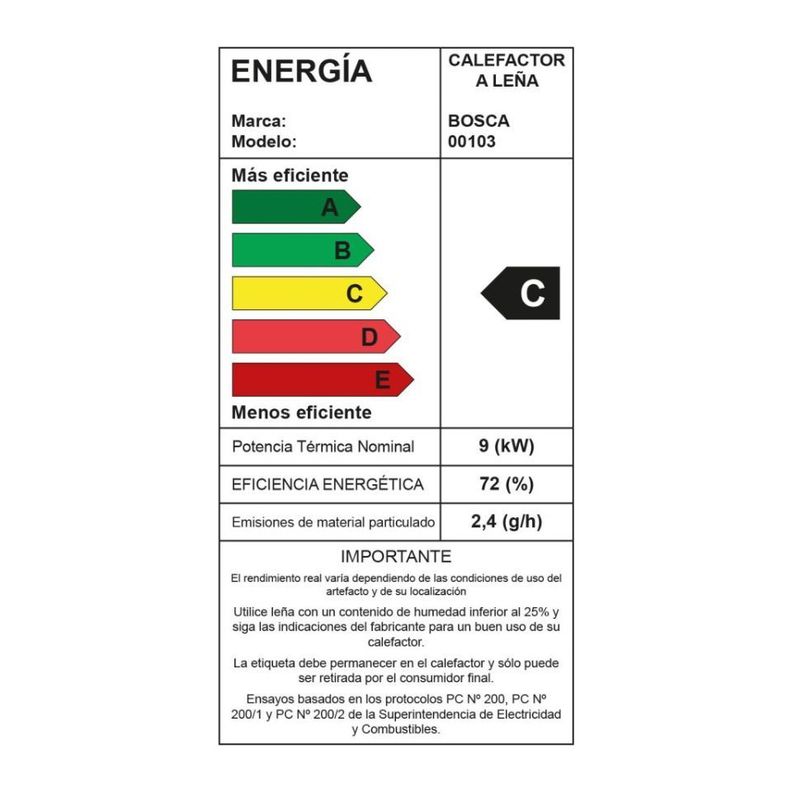 Calefactor Bosca A Leña Eco 350-5