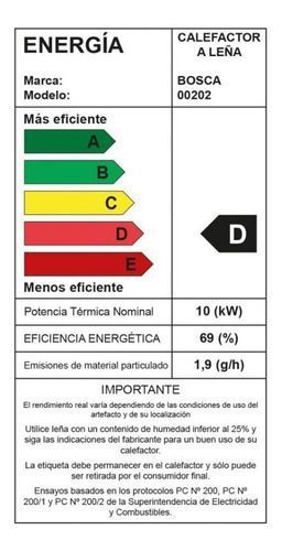 Calefactor Bosca A Leña Eco 380-4