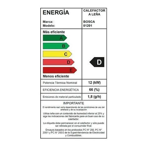 Calefactor Bosca A Leña Gold 500 Rojo-6