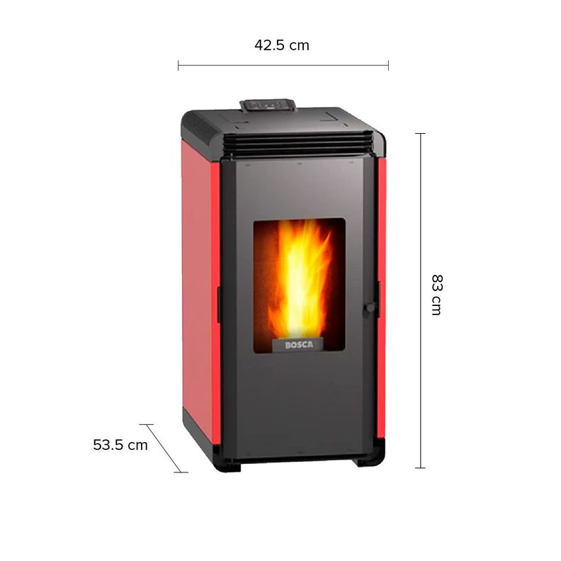 Calefactor A Pellet Hera+ Rojo Bosca-2