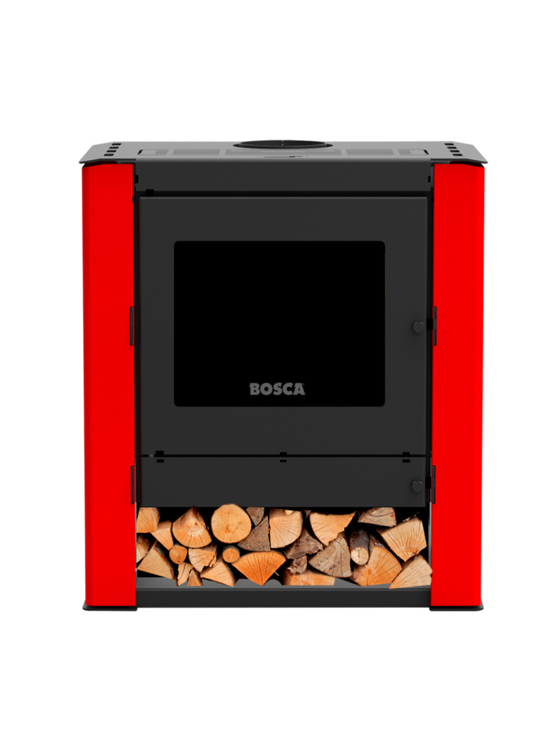 Estufa a leña Gold 500 Rojo Black Vision -0