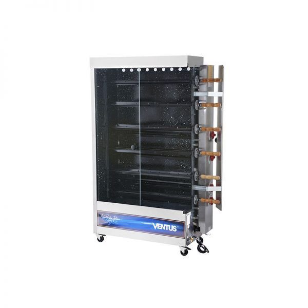 VENTUS ASADOR DE POLLO 6 ESP. QUEM. TUBULAR PR-634N-1