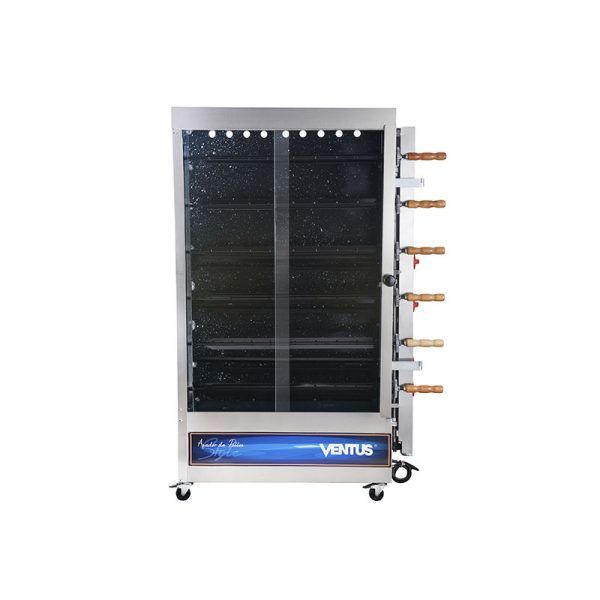 VENTUS ASADOR DE POLLO 6 ESP. QUEM. TUBULAR PR-634N-3