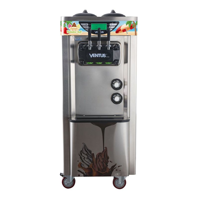 Ventus Maquina de Helado Soft Pedestal 30 Lts/H Gris