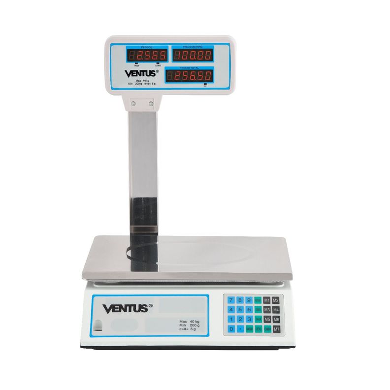 Ventus Balanza Digital B-40VA Visor Aereo 40 Kg Blanco