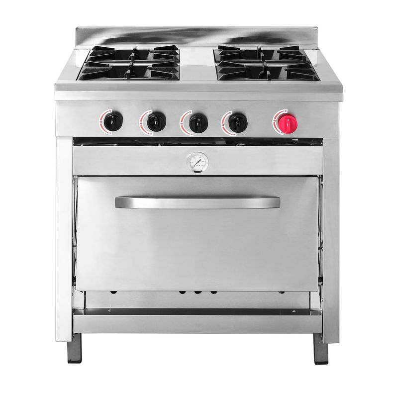 Ventus COCINA 4 PLATOS INOXIDABLE MATE GLP