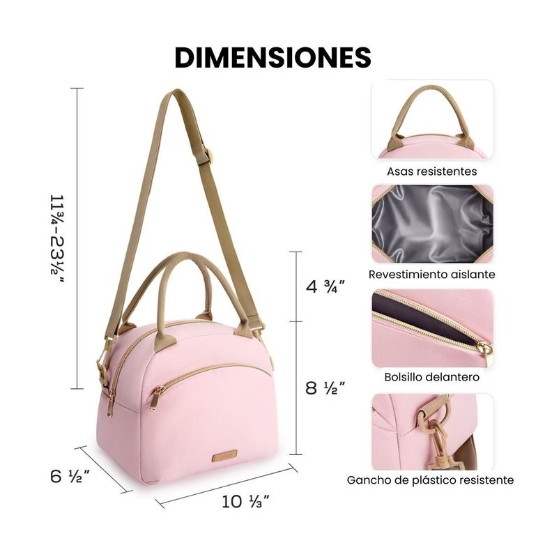 Tourit Lonchera Térmica Femenina 9.4L - Rosado-1