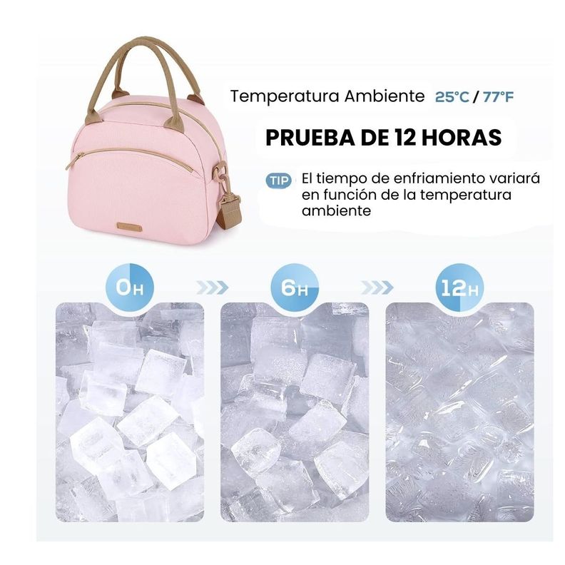 Tourit Lonchera Térmica Femenina 9.4L - Rosado-5
