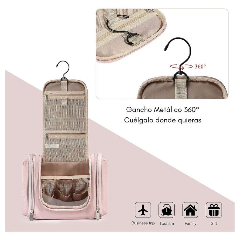 Bagsmart Neceser Organizador Colgante Atlas - Rosado-3