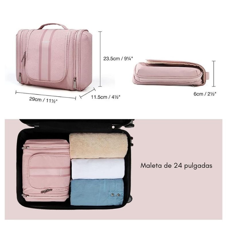 Bagsmart Neceser Organizador Colgante Atlas - Rosado-5