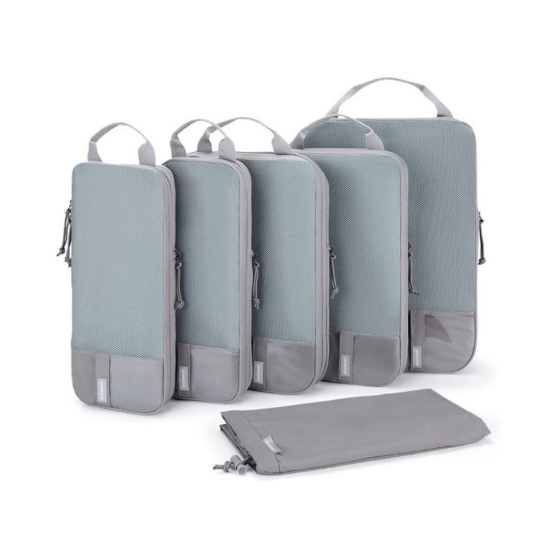 Bagsmart - Juego de bolsas de compresión (6 unidades)- Gris-0