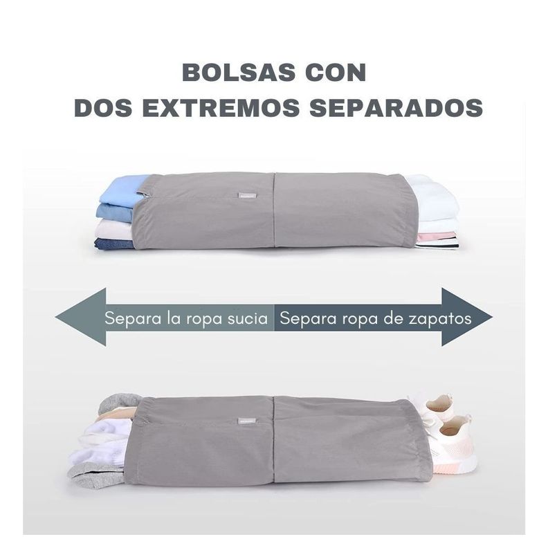 Bagsmart - Juego de bolsas de compresión (6 unidades)- Gris-2