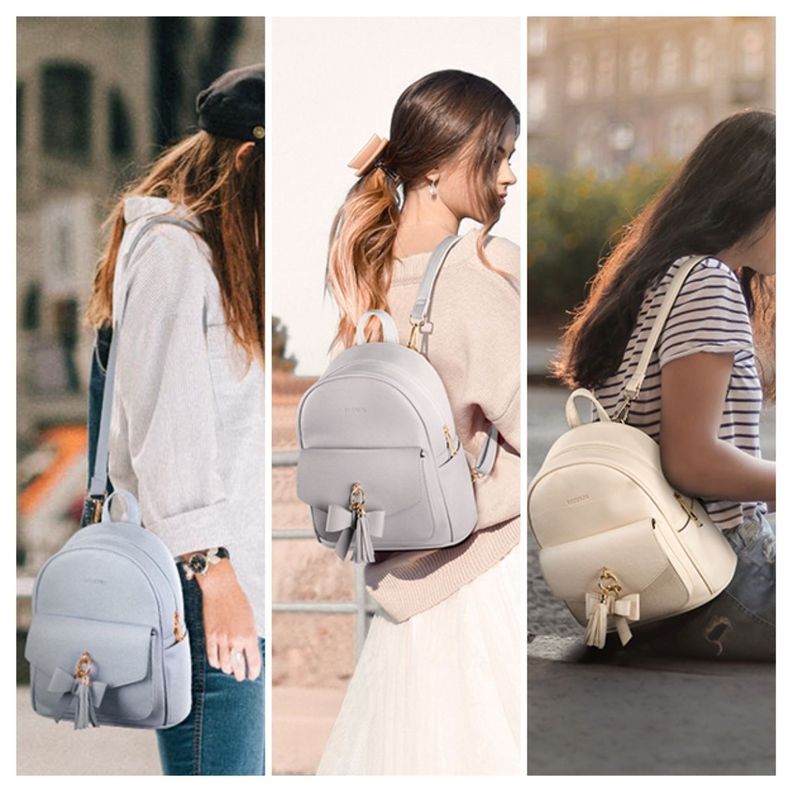 Ecosusi Mini Mochila con Lazo - Celeste-7