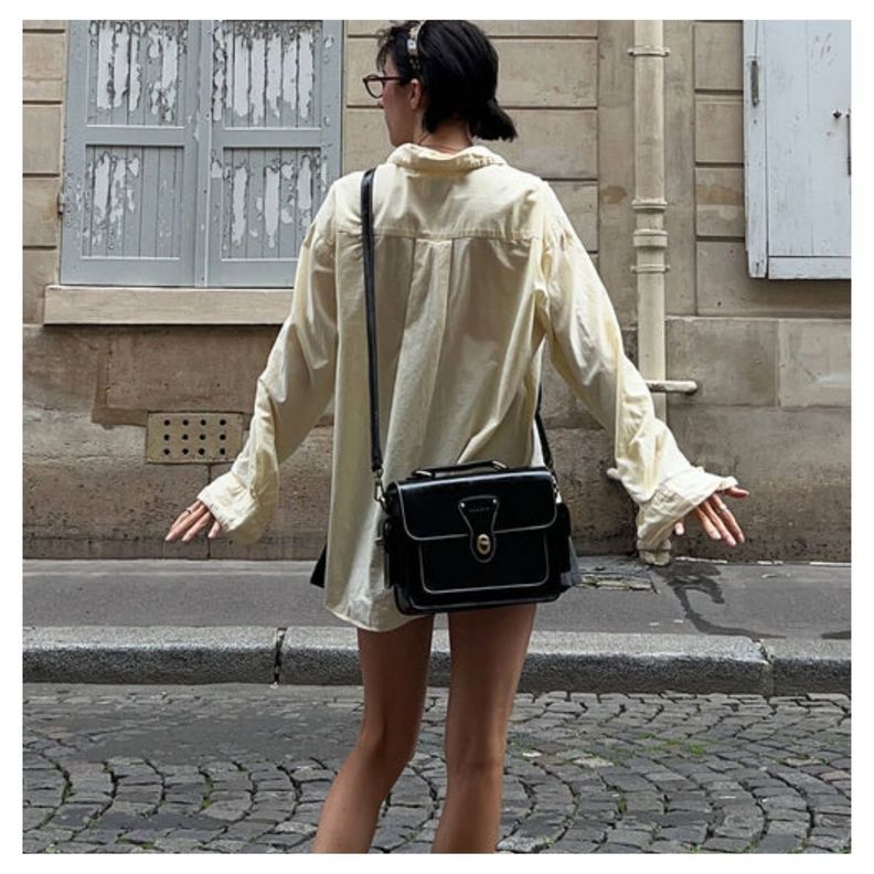 Ecosusi Bolso Mensajero Alison de Cuero Vegano - Negro-2