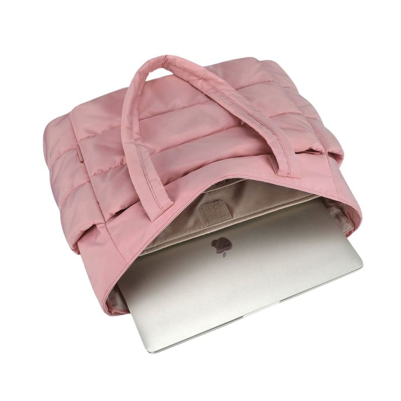 Bagsmart Bolso Tote Bubble Puffy 20L para 15,6" - Rosado Oscuro-1