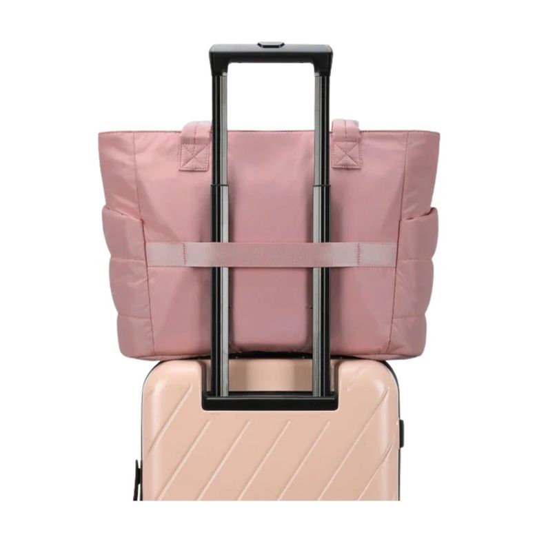 Bagsmart Bolso Tote Bubble Puffy 20L para 15,6" - Rosado Oscuro-3