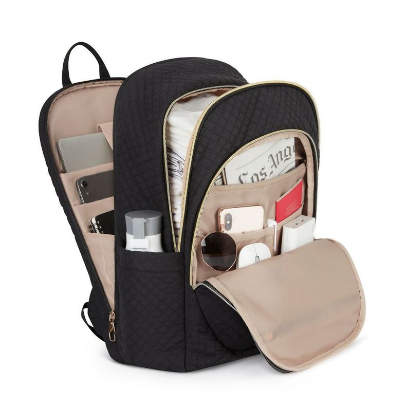 Bagsmart Mochila de viaje para notebook de 15.6" - Negro-2