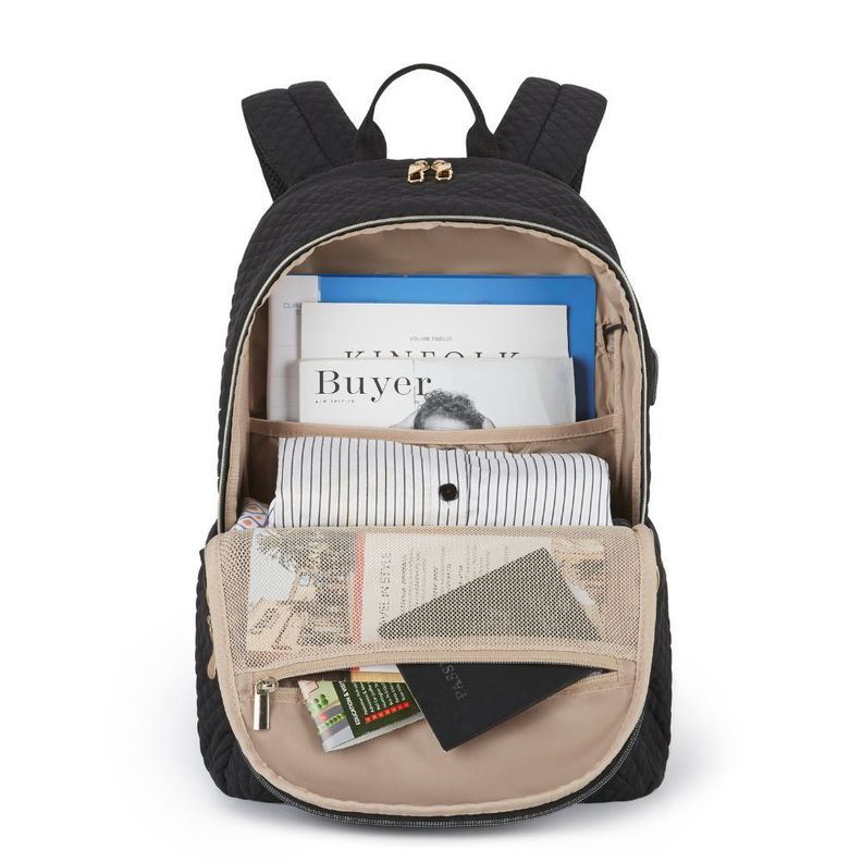 Bagsmart Mochila de viaje para notebook de 15.6" - Negro-4