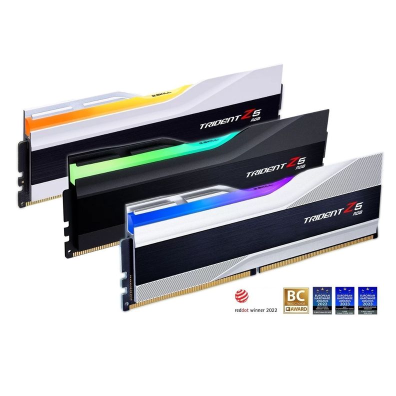 メモリー G.SKILL Trident Z5 RGB DDR5 7200 2x16GB G.Skill Trident Z5 RGB 7200 DDR5 RAM 32GB (2x16GB) Negro G.Skill