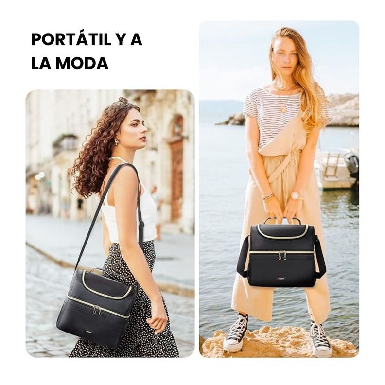 Tourit Lonchera Térmica de Doble Compartimiento 9L- Negro-5