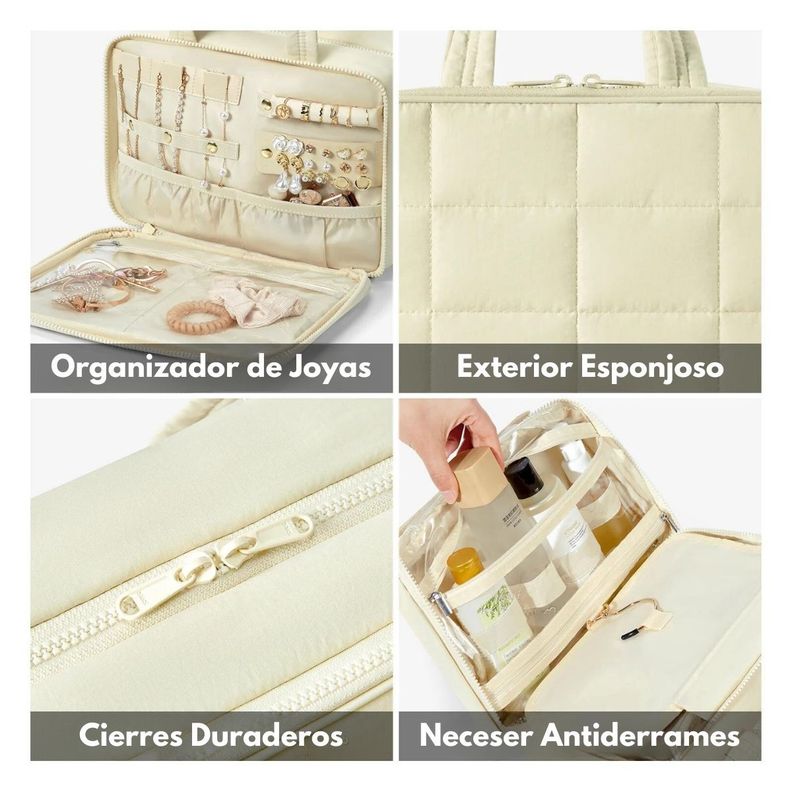 Bagsmart Neceser Multifuncional Spacesaver Puffy Grande - Beige-4