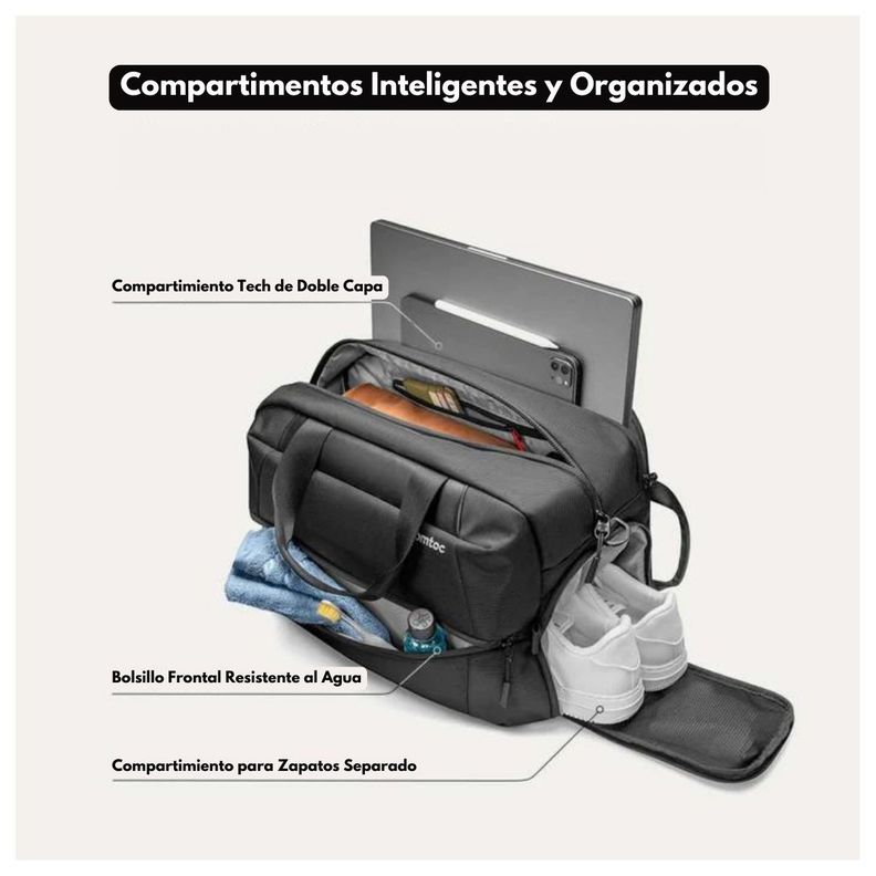 Tomtoc Bolso de Viaje Navigator-T31 para Macbook 16" (30L) - Negro-4