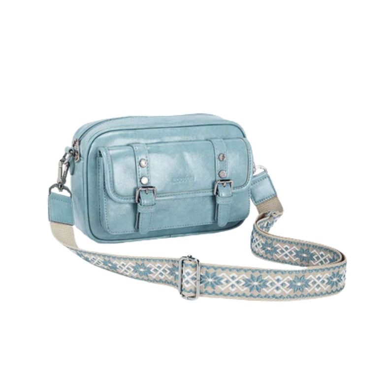 Ecousi Bolso Mensajero Mia con Correa Ancha - Azul-1