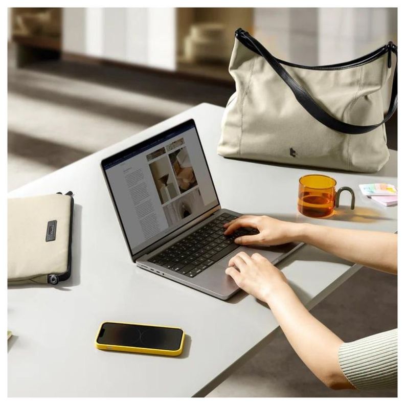 Tomtoc Bolso Tote Versatile-T28 + Funda Notebook 14" - Beige-4