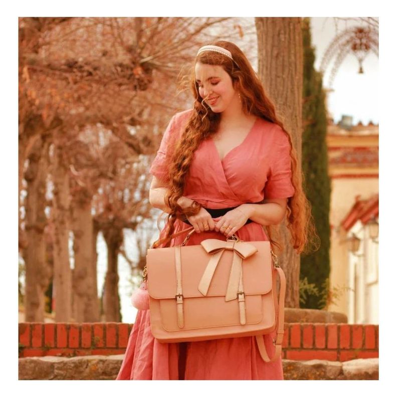 Ecosusi Maletín y Mochila Cocoa Truffle para Notebook 15.6" - Rosa-4