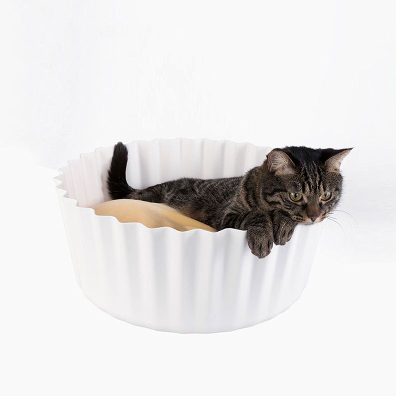 Pidan-Cama para mascotas Cupcake (almohadilla de enfriamiento incluida) Blanco