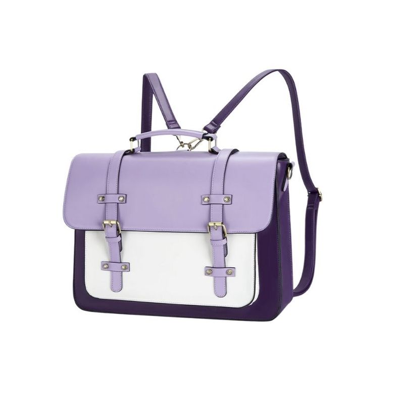 Ecosusi Mochila y Maletín Vintage Sombre para Notebook 15,6" - Morado-1
