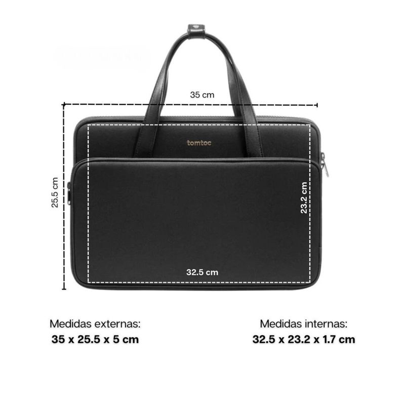 Tomtoc Bolso de Hombro Versatile-A12 MacBook Pro 14" M3/M2/M1 - Negro-1