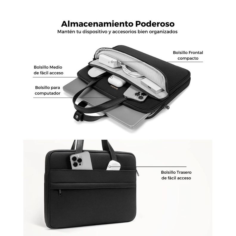 Tomtoc Bolso de Hombro Versatile-A12 MacBook Pro 14" M3/M2/M1 - Negro-2