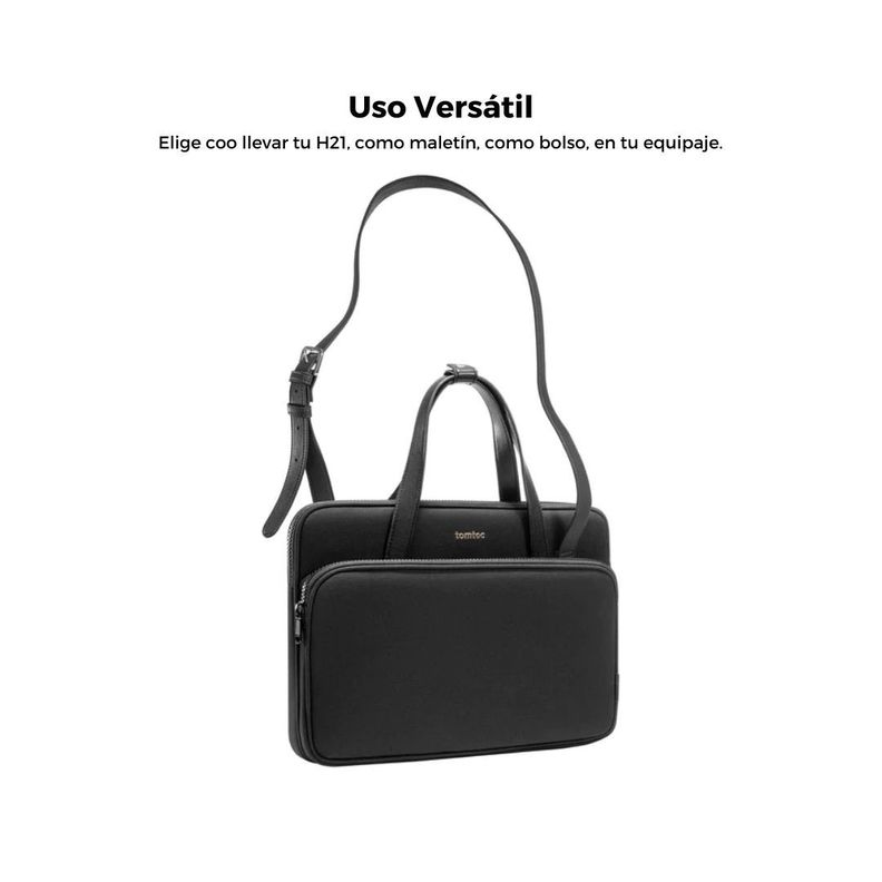 Tomtoc Bolso de Hombro Versatile-A12 MacBook Pro 14" M3/M2/M1 - Negro-3