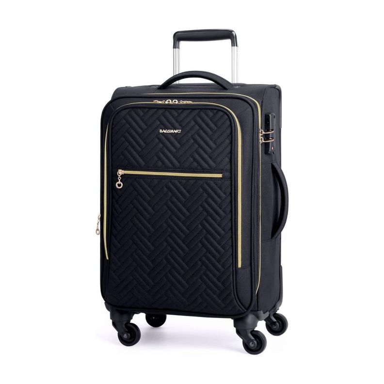 Bagsmart Maleta de Mano Acolchada Bonchemin Expandible 43L-51L - Negro-1