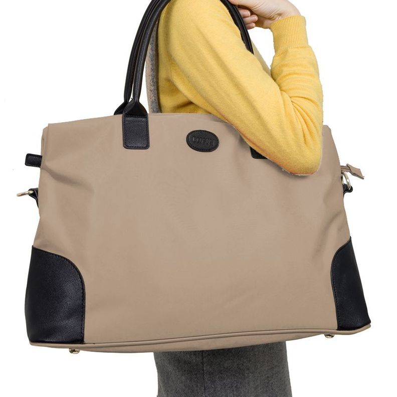 Ecosusi Bolso REBEL para laptop de 15.6” beige-3