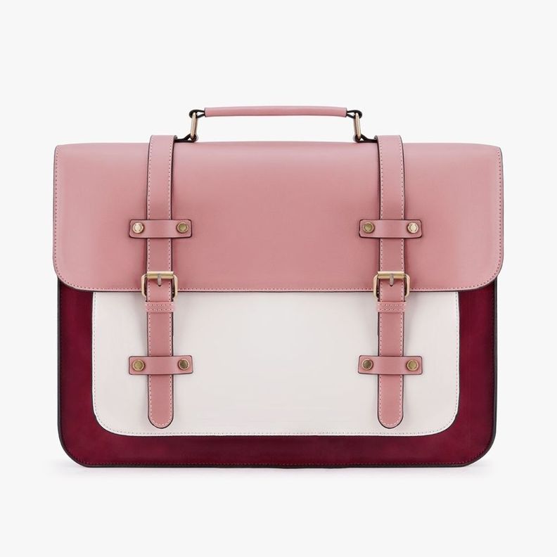 Ecosusi Mochila y Maletín Vintage Sombre para Notebook 15,6" - Rosado-5