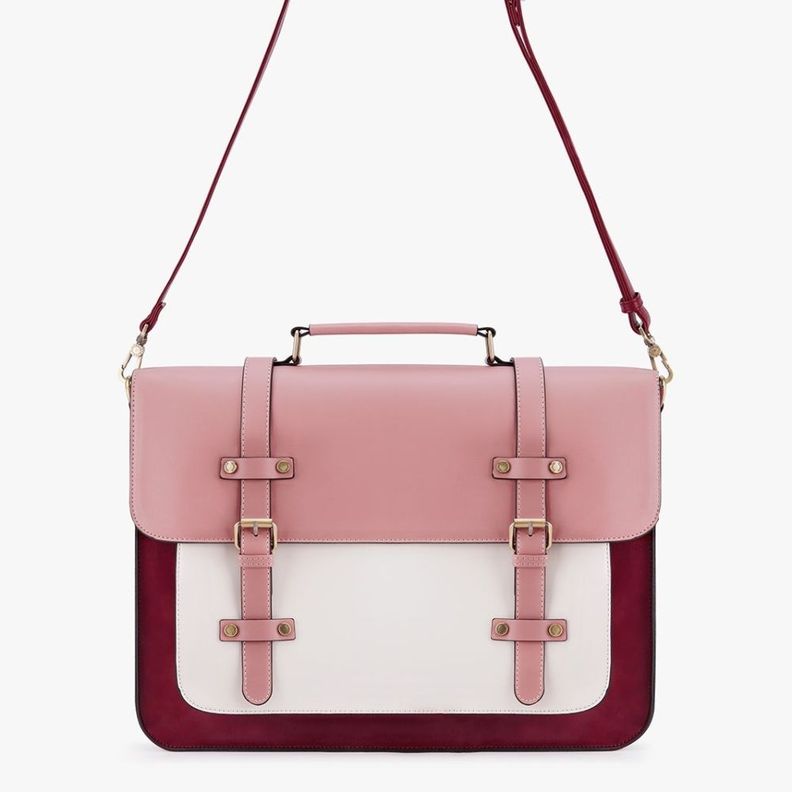 Ecosusi Mochila y Maletín Vintage Sombre para Notebook 15,6" - Rosado-3