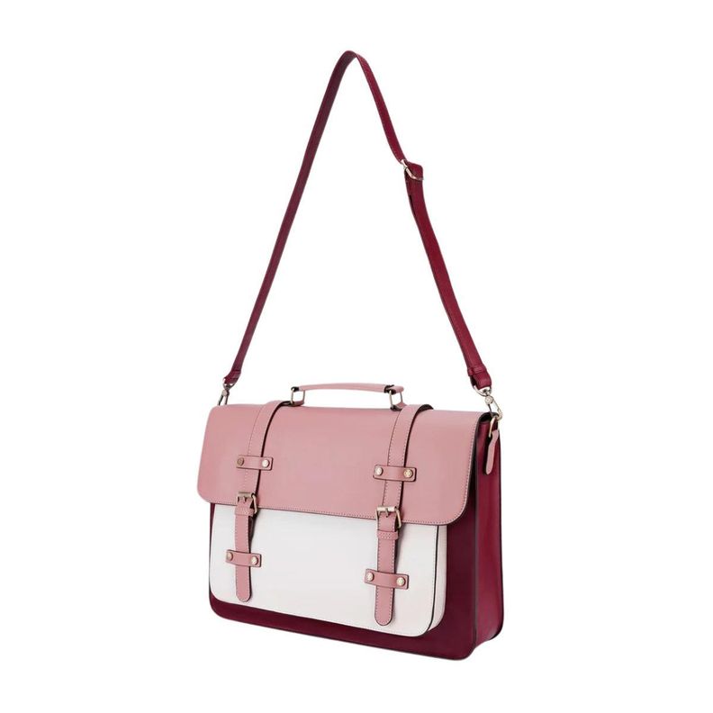 Ecosusi Mochila y Maletín Vintage Sombre para Notebook 15,6" - Rosado-7
