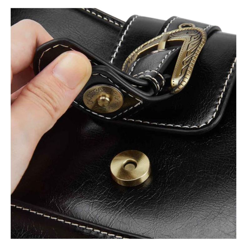 Ecosusi Cartera Vintage Alison de Uso Diario - Negro-7