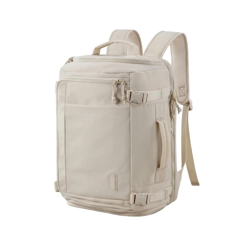 Bagsmart Mochila de Viaje Blast Mediana 38L para Notebook 15.6" - Beige-1