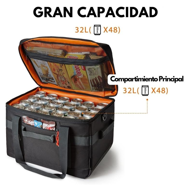 Tourit Cooler Bag Offroad Enfriador Aislado Portátil 32L - Negro-1